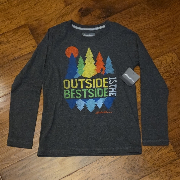 Eddie Bauer Kids Charcoal Adventure Graphic Tee - Picture 1 of 3